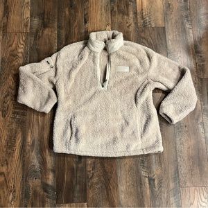 Women’s cream New balance Sherpa pullover size L